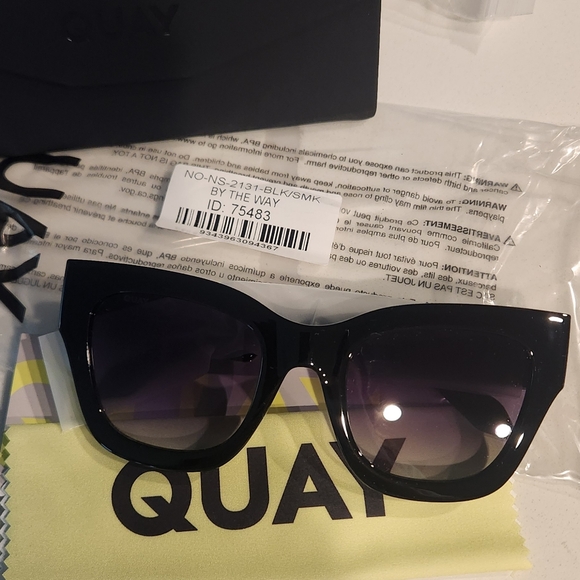 QUAY AUSTRALIA - By The Way Sunglasses- Black, Smoke - Picture 7 of 8